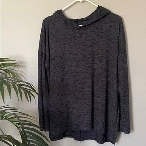 American Eagle Soft & Sexy Plush Long Sleeve Dark Gray Hooded Sweater Size M